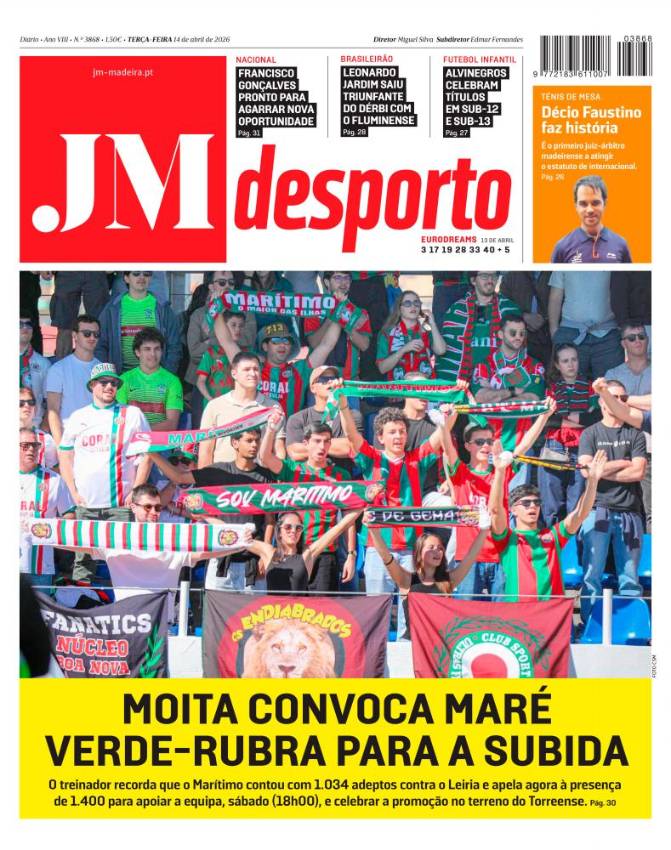 Terça-feira, 14 de abril de 2026