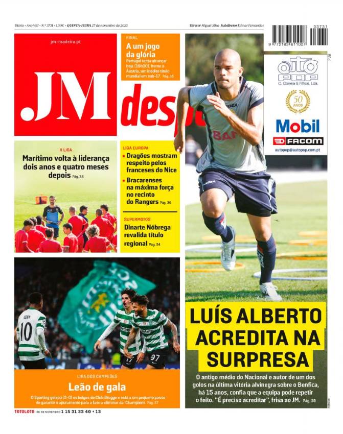 Quinta-feira, 27 de novembro de 2025