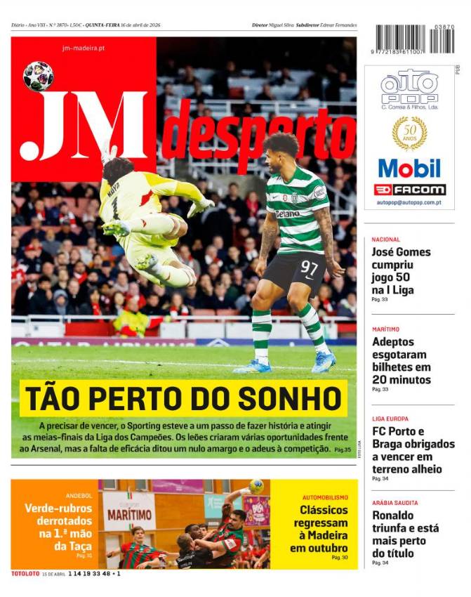 Quinta-feira, 16 de abril de 2026