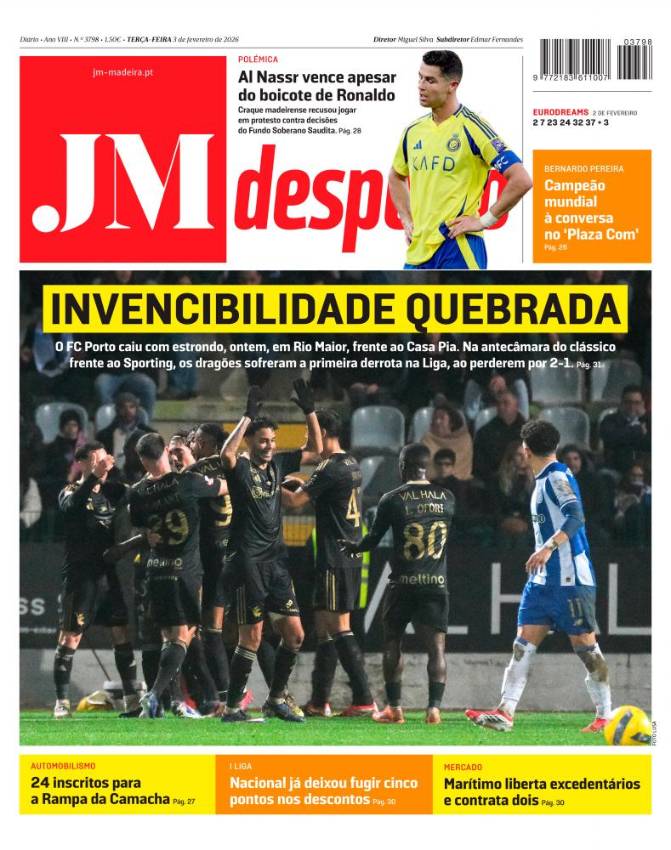 Terça-feira, 3 de fevereiro de 2026