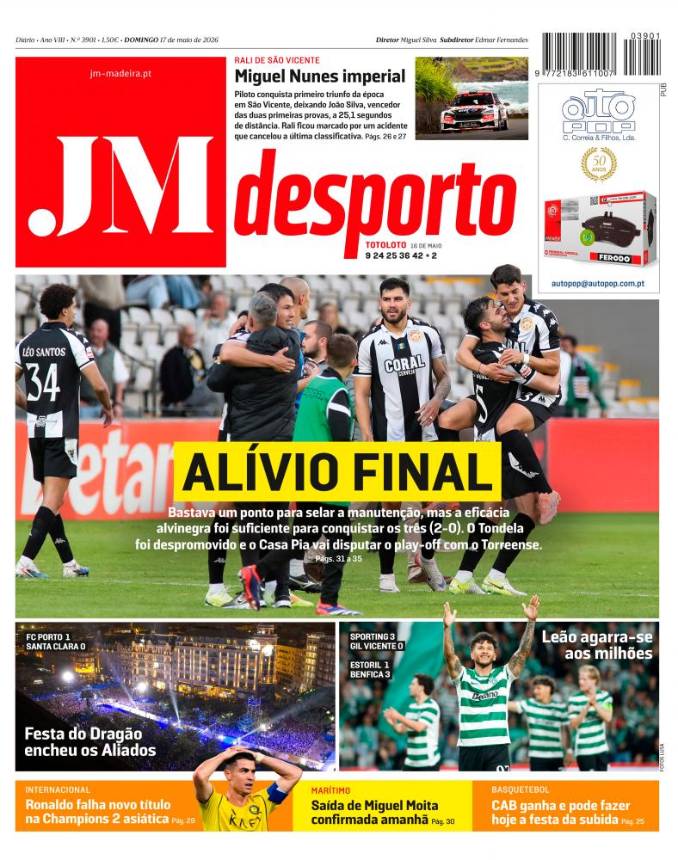 Domingo, 17 de maio de 2026