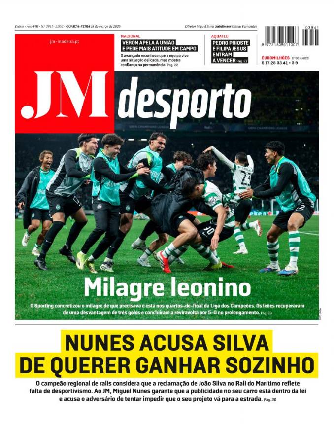 Quarta-feira, 18 de março de 2026