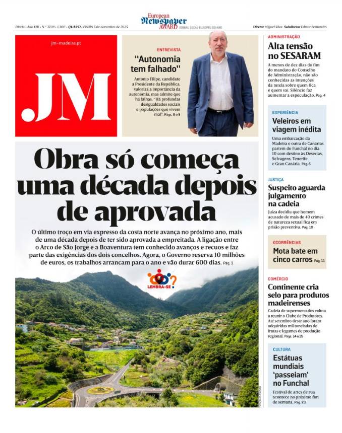 Quarta-feira, 5 de novembro de 2025