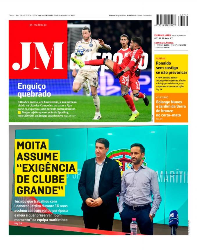 Quarta-feira, 26 de novembro de 2025