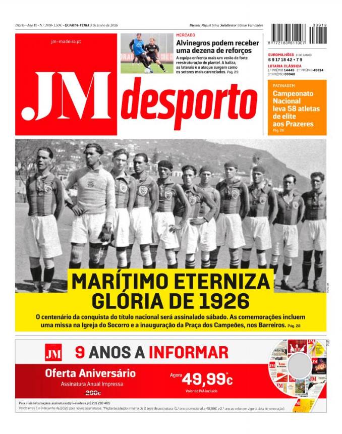 Quarta-feira, 3 de junho de 2026
