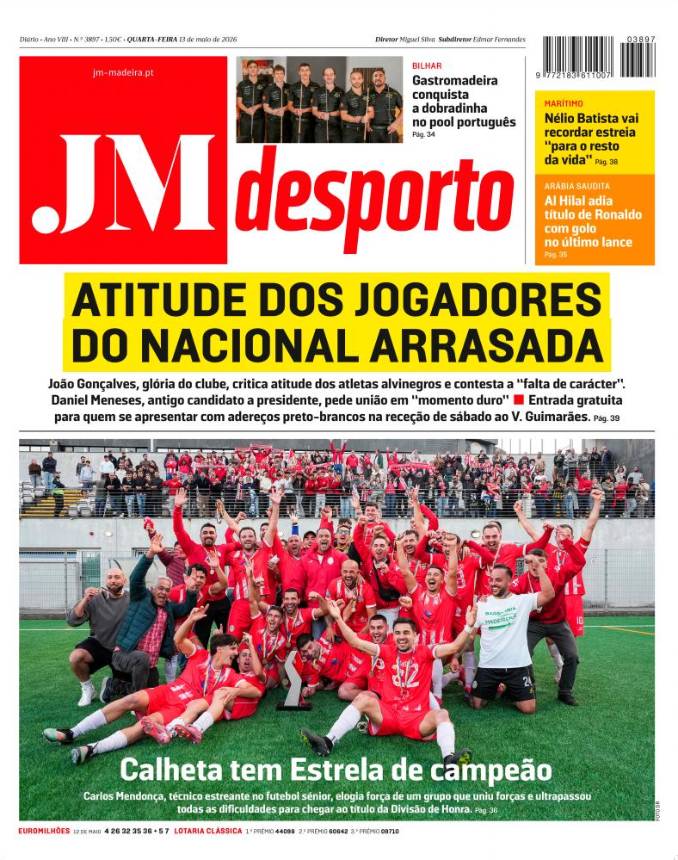 Quarta-feira, 13 de maio de 2026