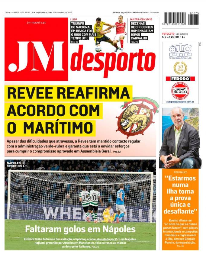 Quinta-feira, 2 de outubro de 2025