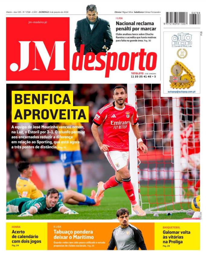 Domingo, 4 de janeiro de 2026