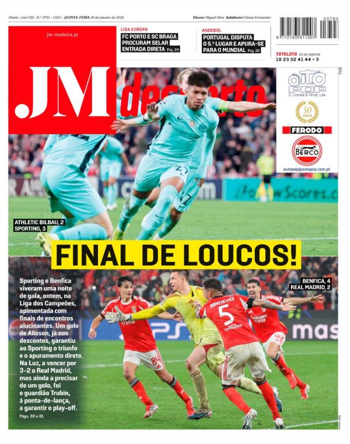 Quinta-feira, 29 de janeiro de 2026