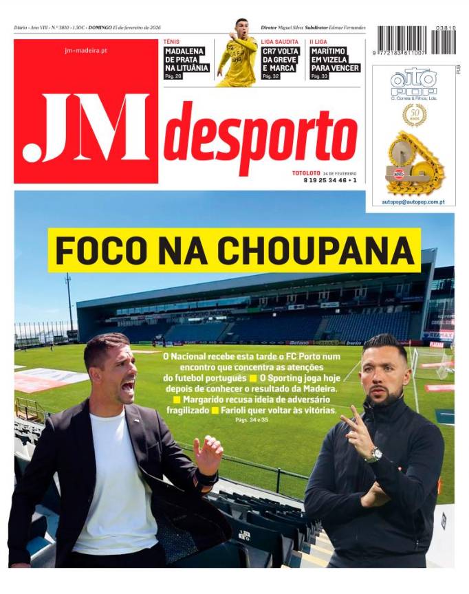 Domingo, 15 de fevereiro de 2026