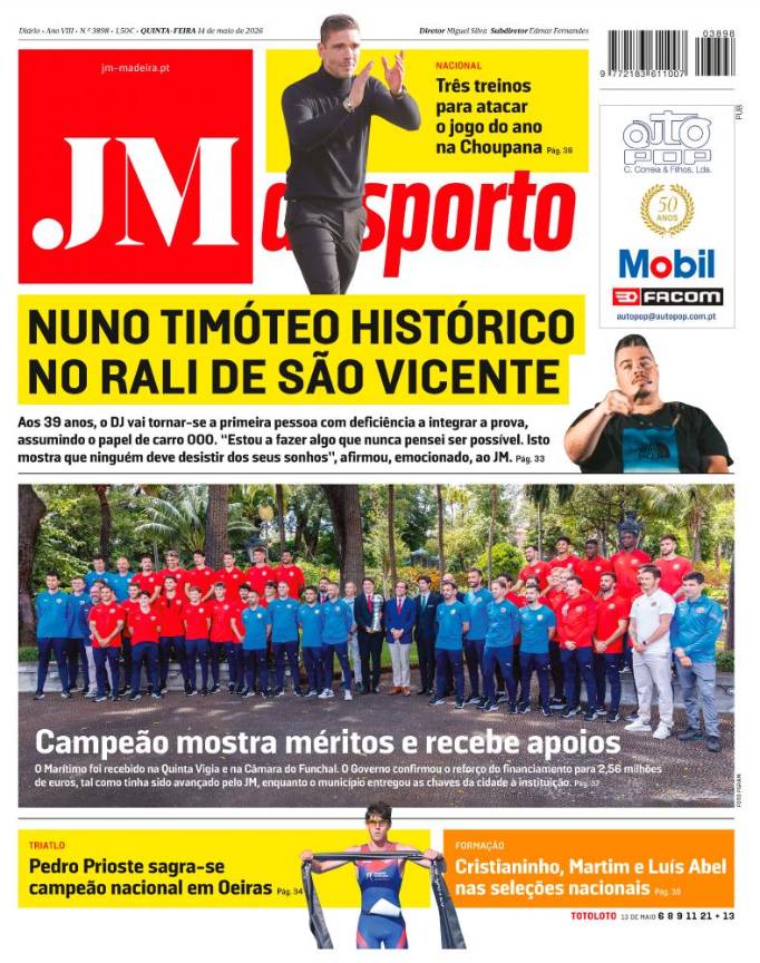 Quinta-feira, 14 de maio de 2026