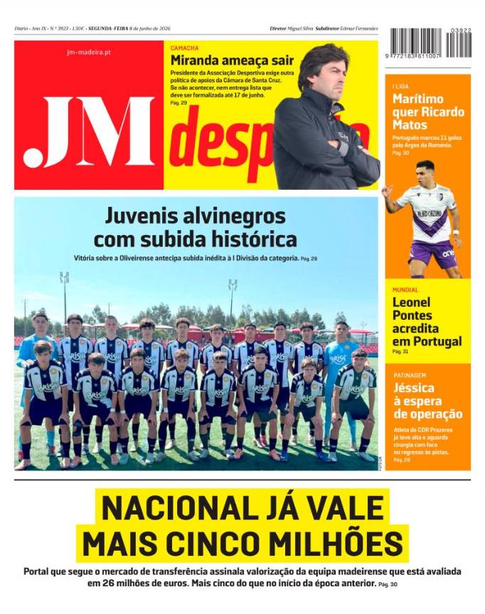 Segunda-feira, 8 de junho de 2026