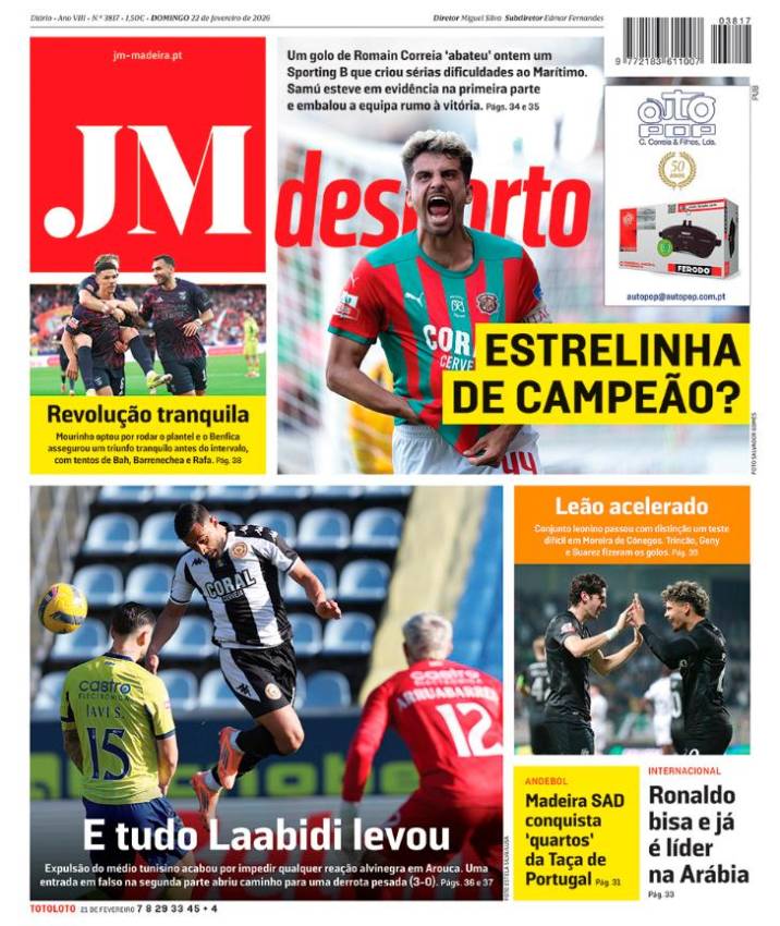 Domingo, 22 de fevereiro de 2026