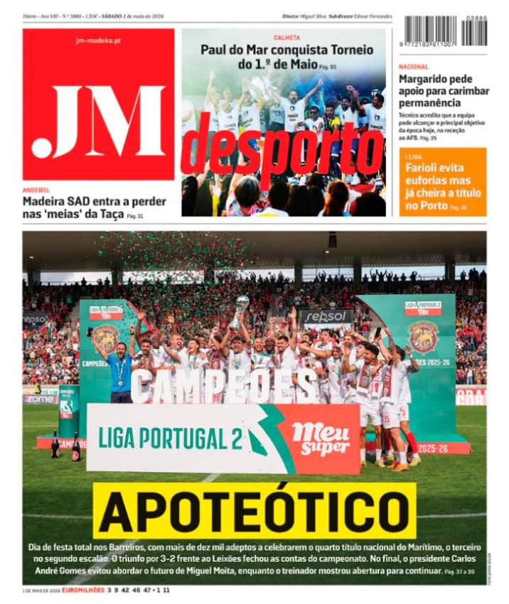 Sábado, 2 de maio de 2026