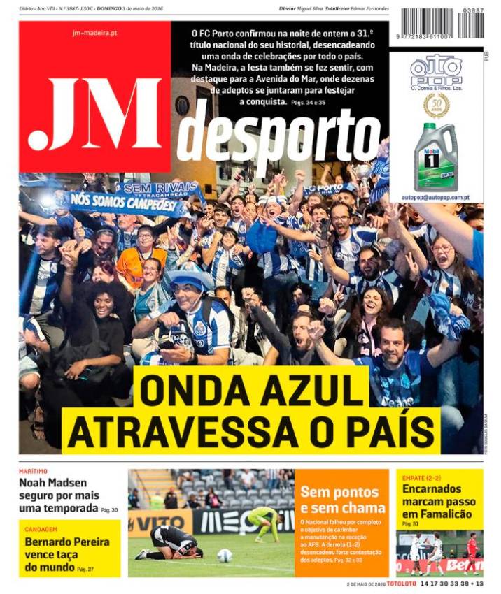 Domingo, 3 de maio de 2026