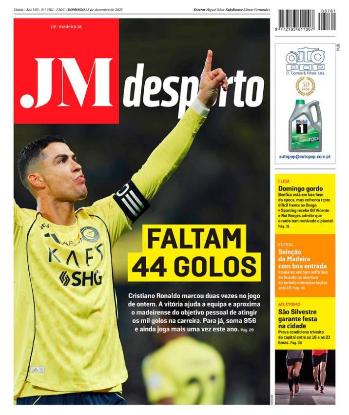 Domingo, 28 de dezembro de 2025