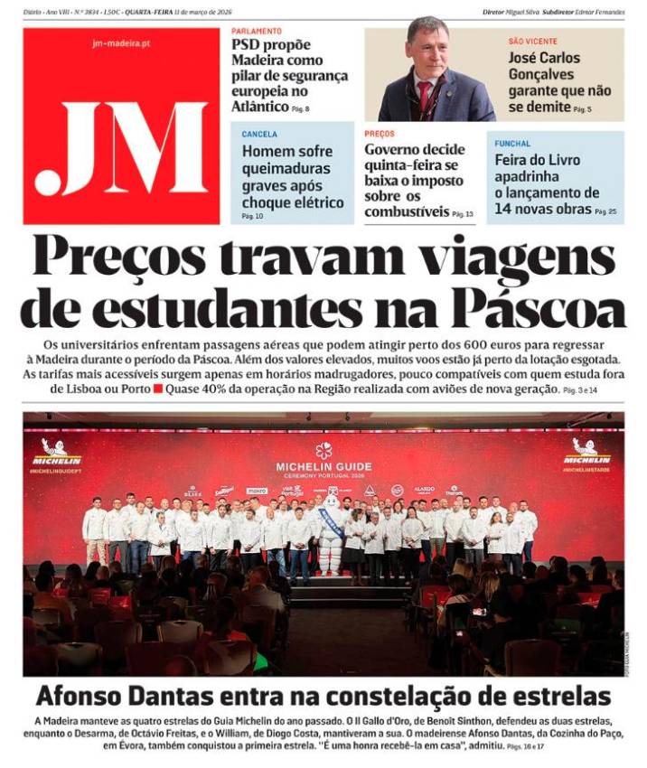 Quarta-feira, 11 de março de 2026