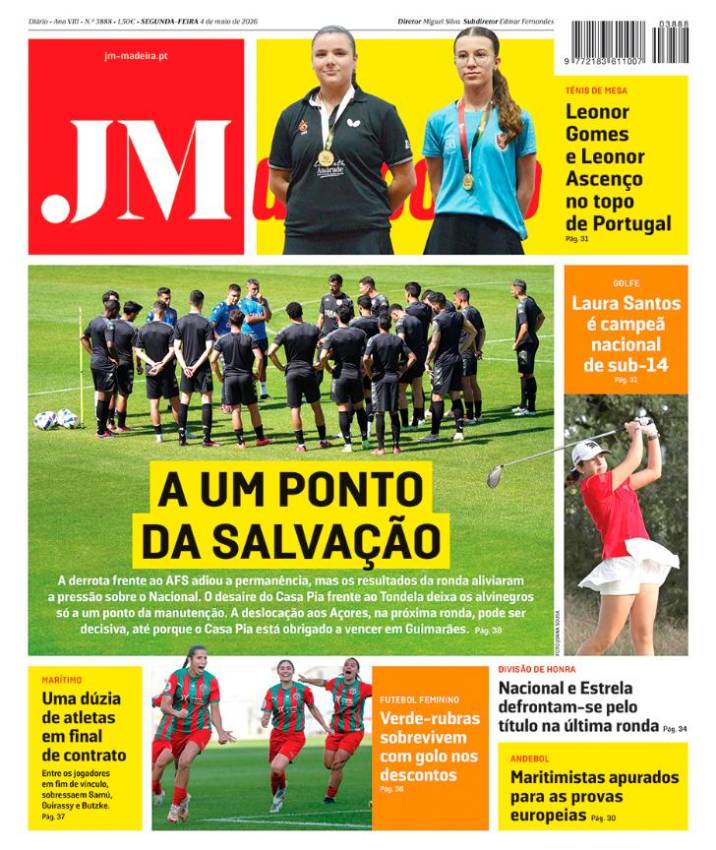 Segunda-feira, 4 de maio de 2026