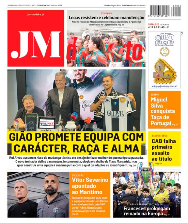 Domingo, 31 de maio de 2026