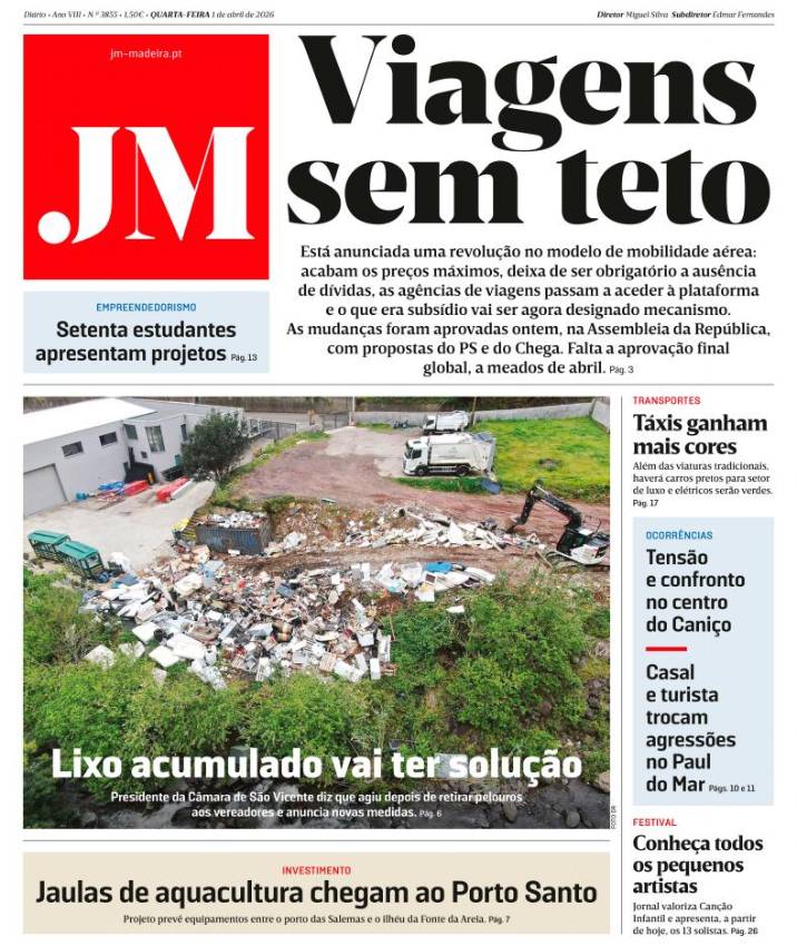 Quarta-feira, 1 de abril de 2026