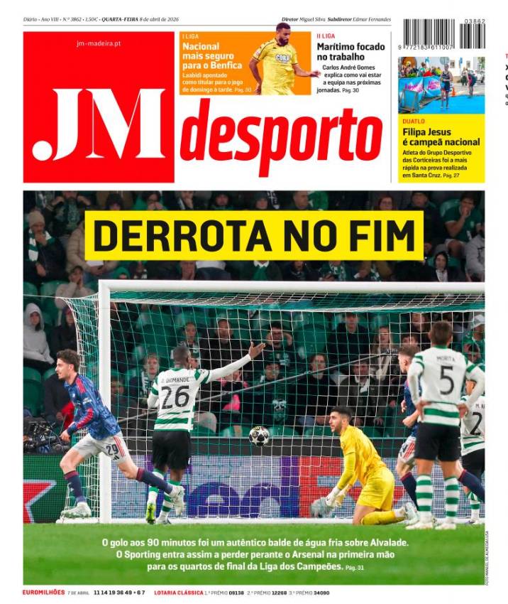 Quarta-feira, 8 de abril de 2026