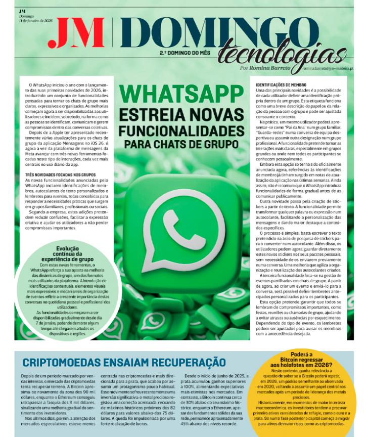 Domingo, 11 de janeiro de 2026