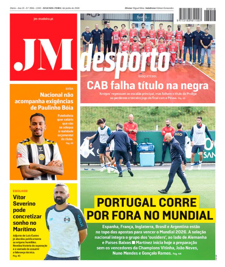 Segunda-feira, 1 de junho de 2026