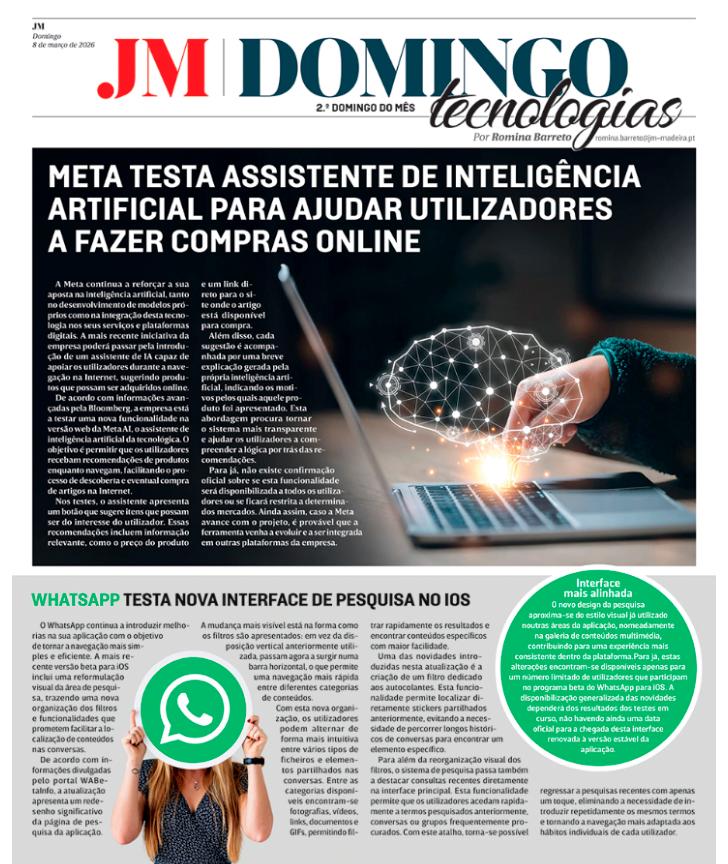 Domingo, 8 de março de 2026