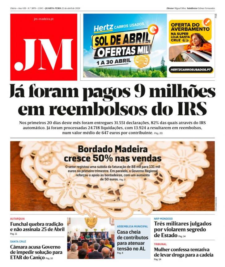 Quarta-feira, 22 de abril de 2026