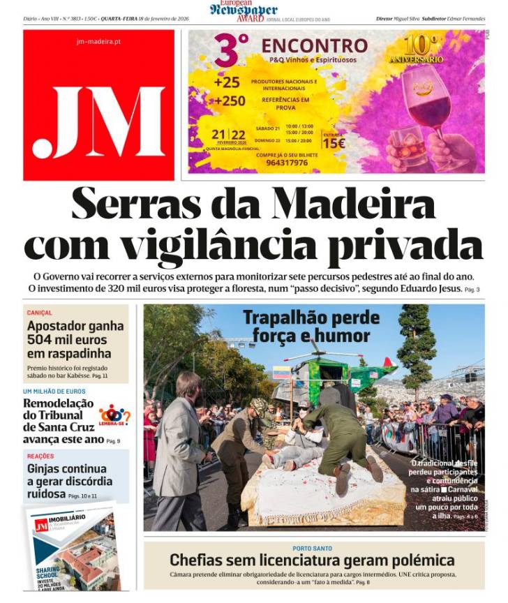 Quarta-feira, 18 de fevereiro de 2026