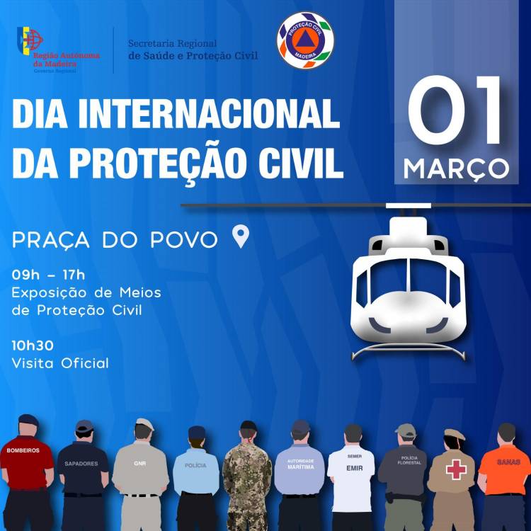 Dia Internacional da Proteção Civil na próxima sexta-feira