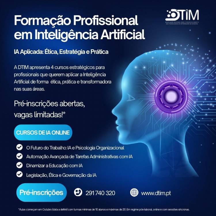 DTIM promove cursos sobre IA e de Business English