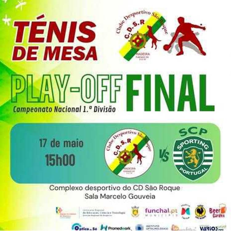 Clube Desportivo de São Roque e Sporting disputam final de ténis de mesa amanhã