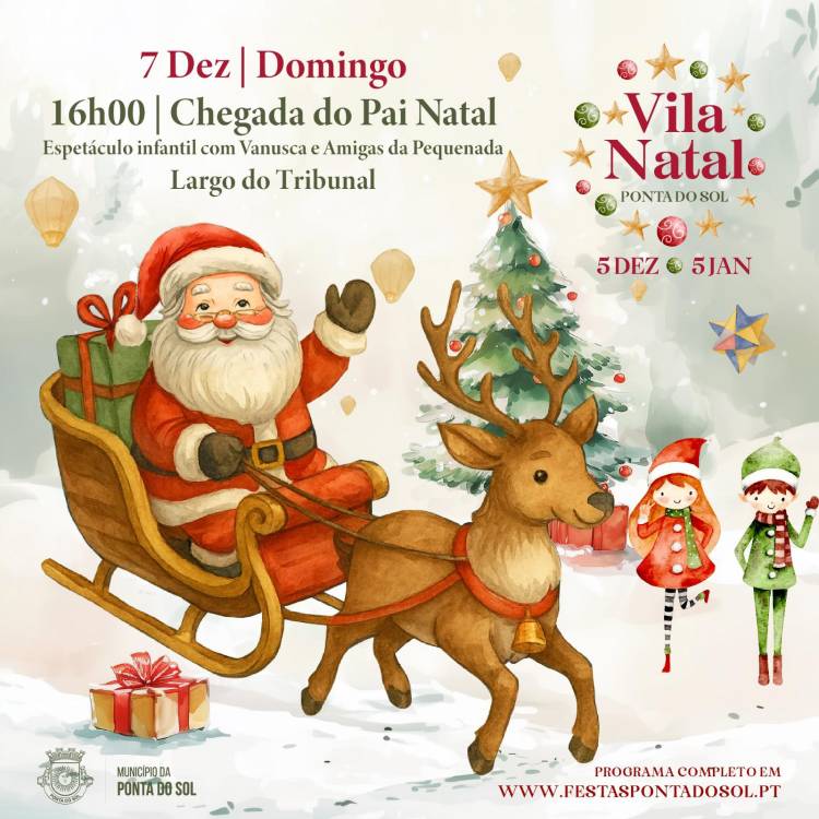Pai Natal chega à Ponta do Sol domingo