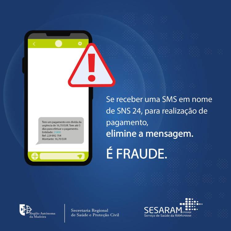 SESARAM alerta para mensagens SMS fraudulentas