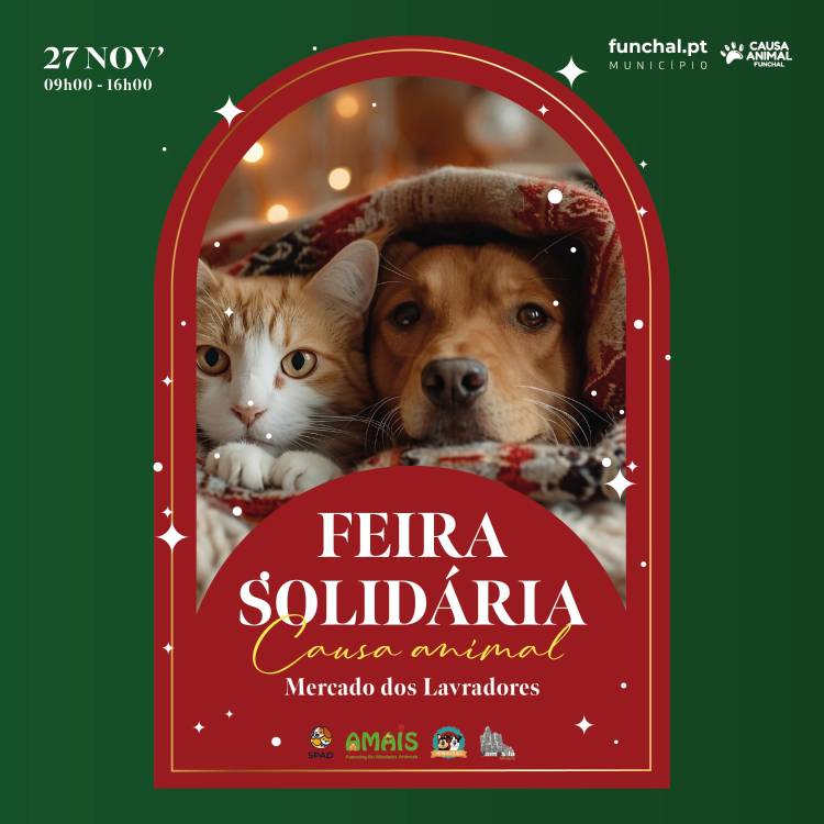 Feira Solidária da Causa Animal esta quinta-feira no Mercado dos Lavradores
