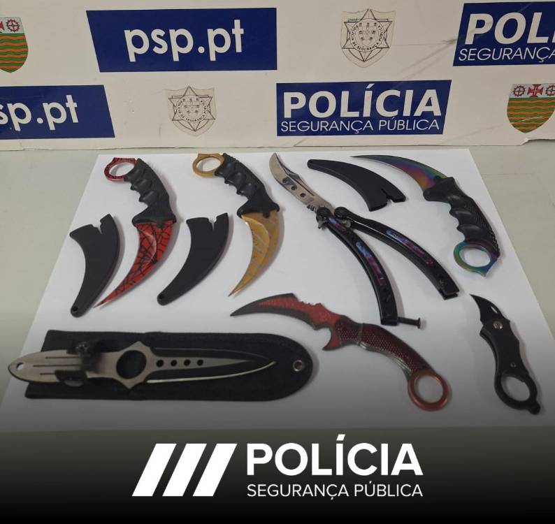 Buscas a uma residência resultam na apreensão de várias armas brancas