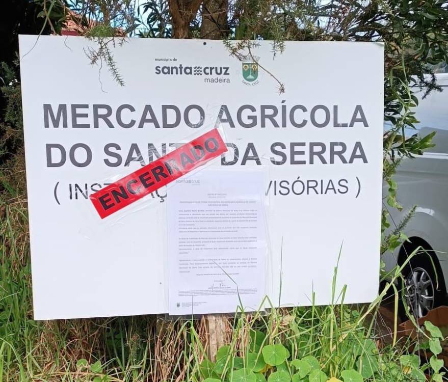 CDU critica retirada da tenda durante as obras do mercado agrícola do Santo da Serra