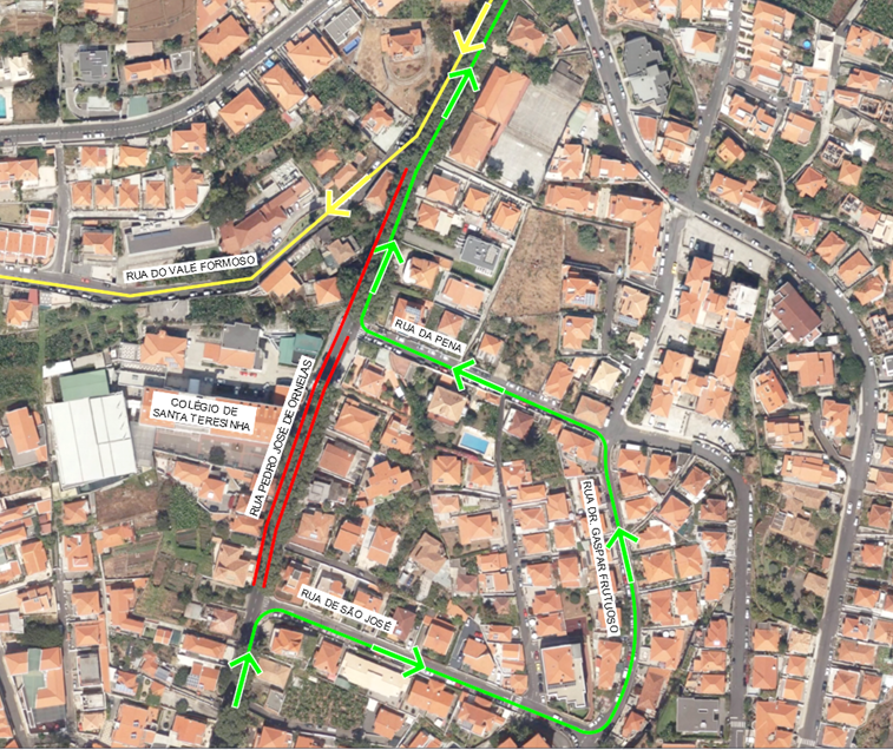Interrupção temporária da circulação rodoviária na Rua Pedro José de Ornelas