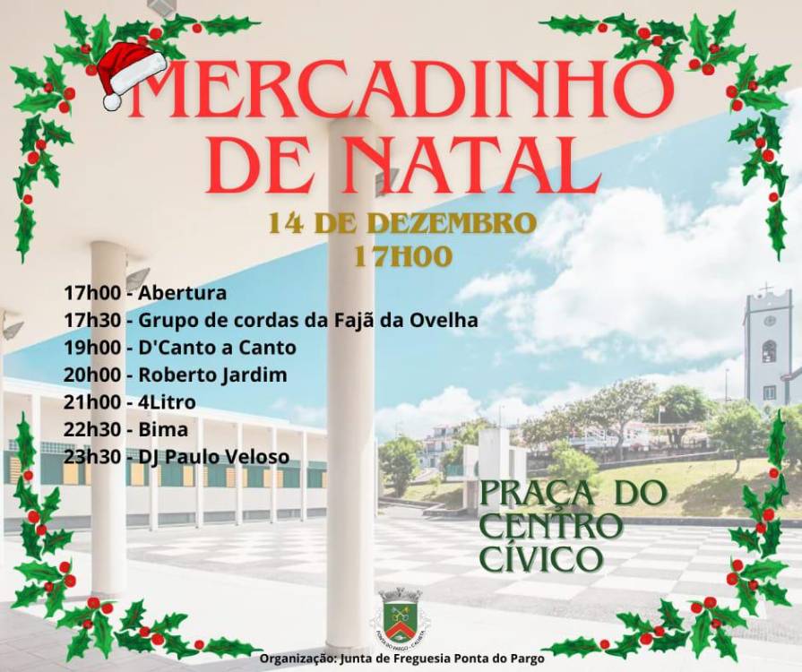 Junta da Ponta do Pargo promove ‘Mercadinho de Natal’ no próximo dia 14