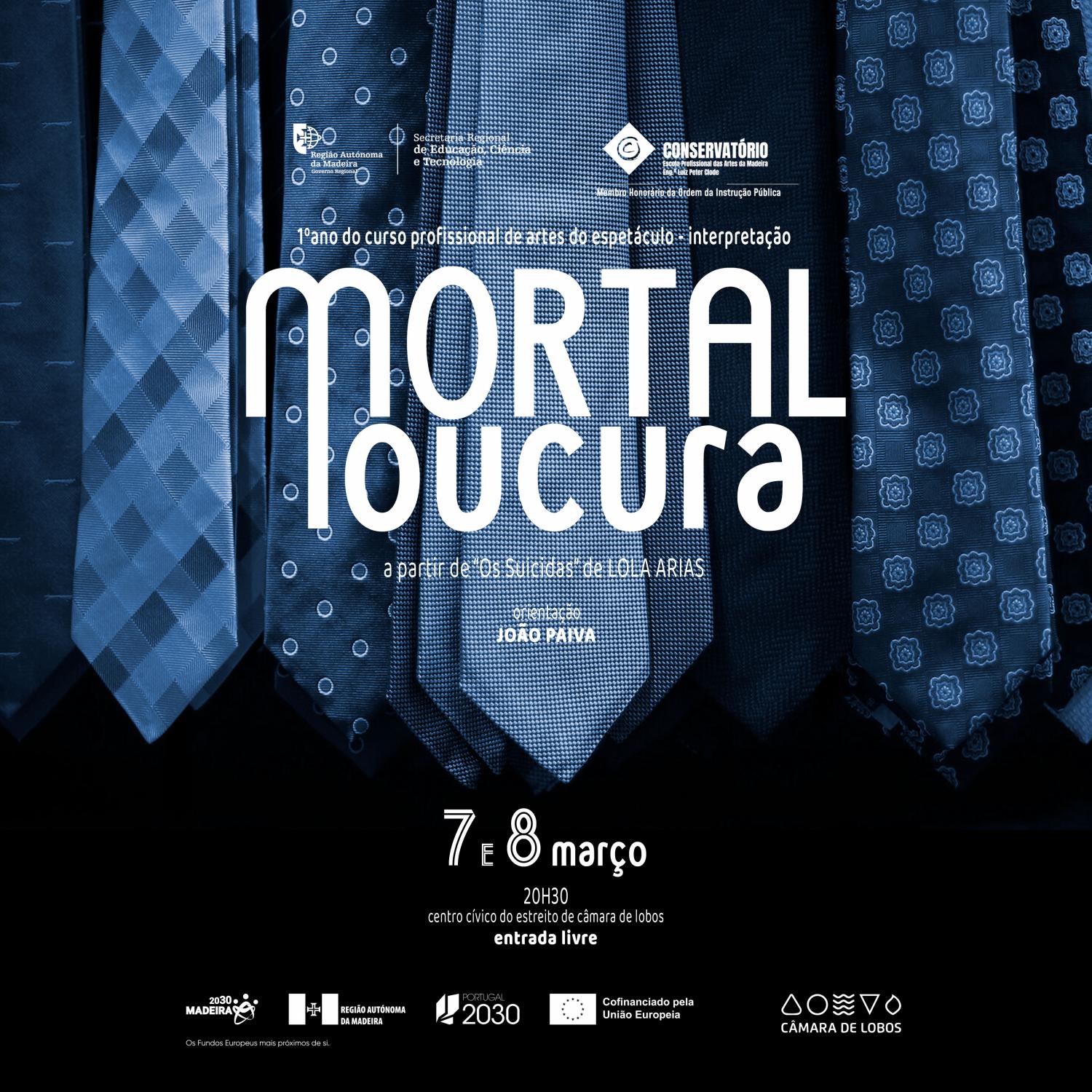 Conservatório estreia espetáculo de teatro ‘Mortal Loucura’