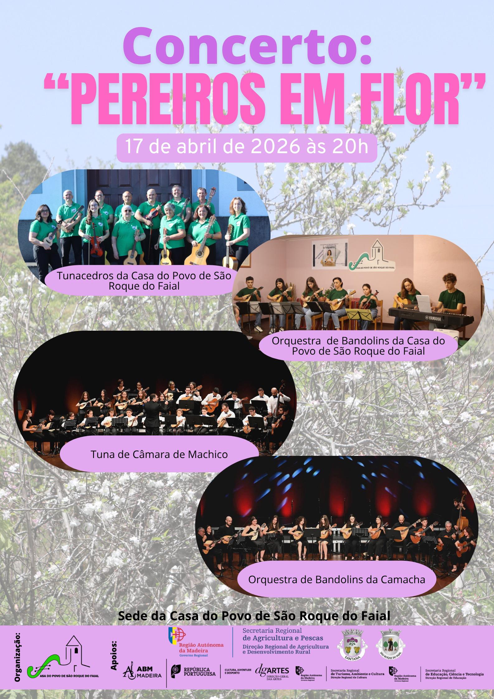 Casa do Povo de São Roque do Faial promove concerto ‘Pereiros em Flor’