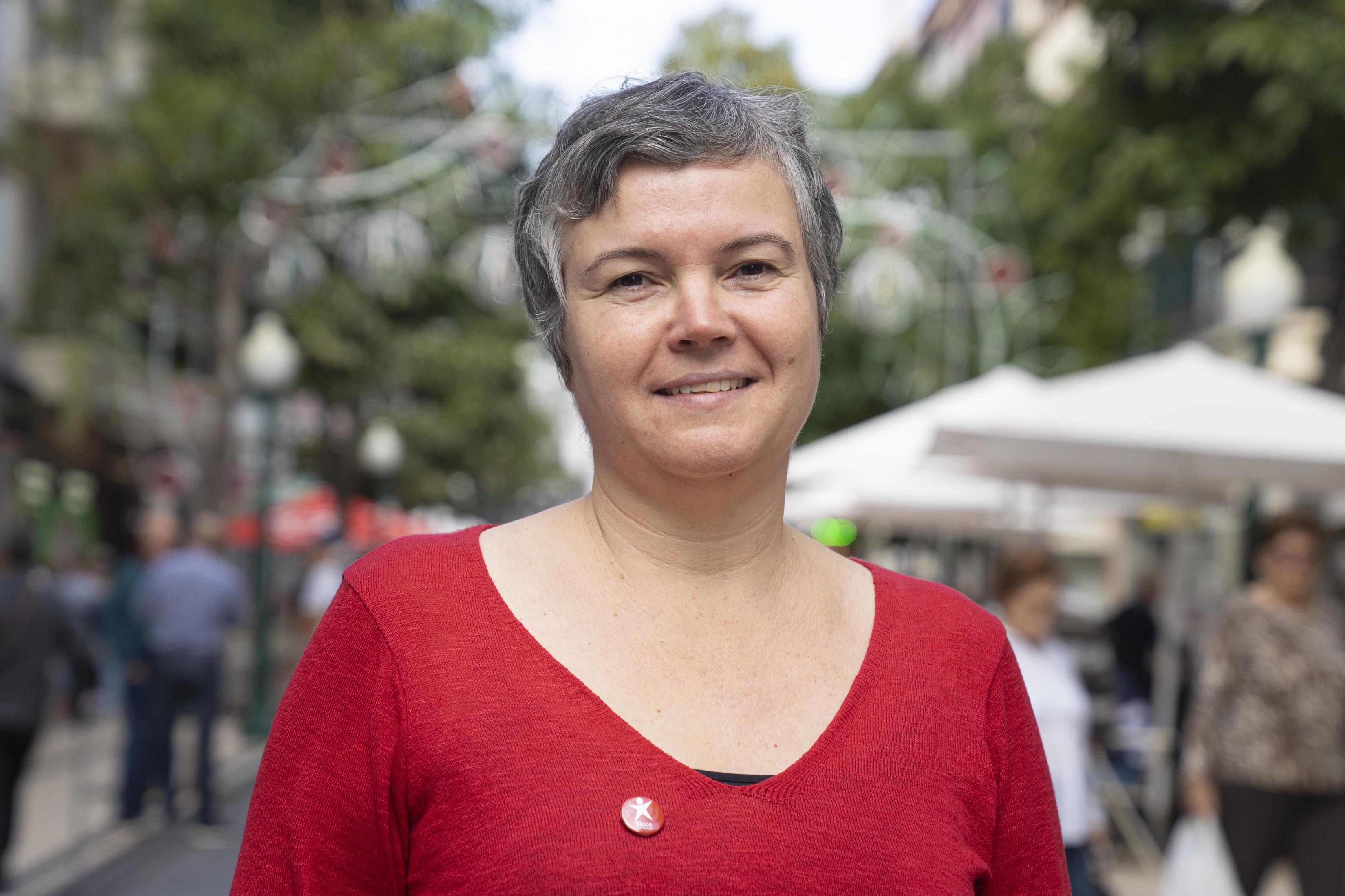 03-02-2024 Dina Letra, candidatada pelo Bloco de Esquerda às eleições legislativas nacionais (Foto Joana Sousa)
