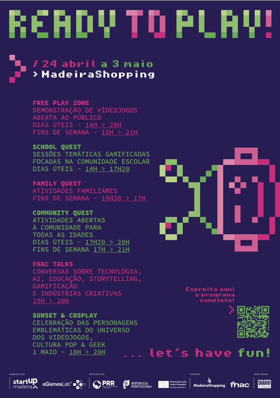 MadeiraShopping recebe eGames Lab de 24 de abril a 3 de maio