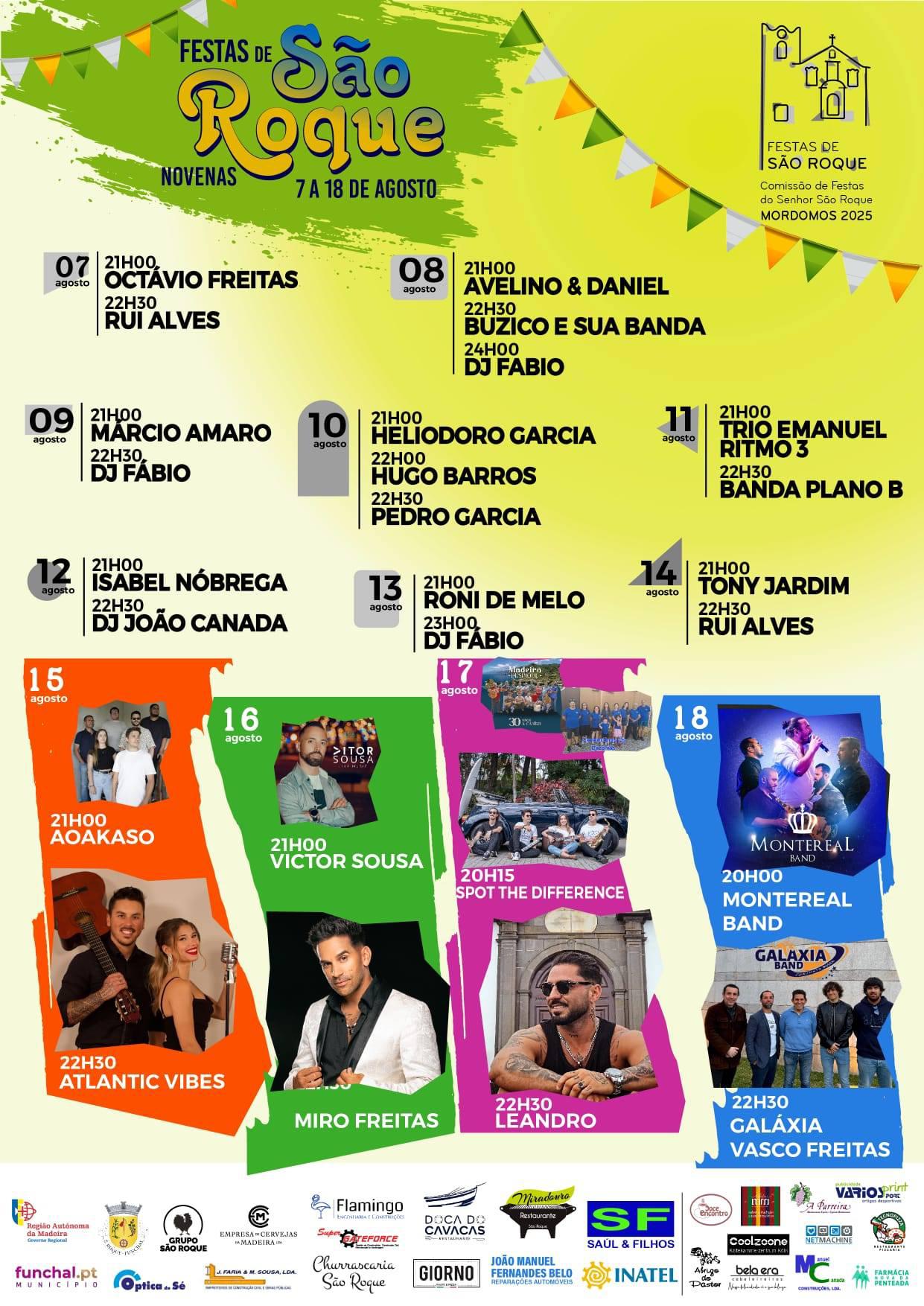 Leandro anima a noite da festa e os Galáxia e Vasco Freitas, a festa dos mordomos.