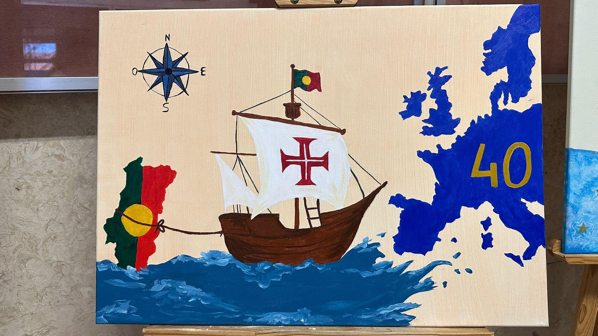 ‘40 anos de integração europeia da RAM’ pintados por alunos da Francisco Franco