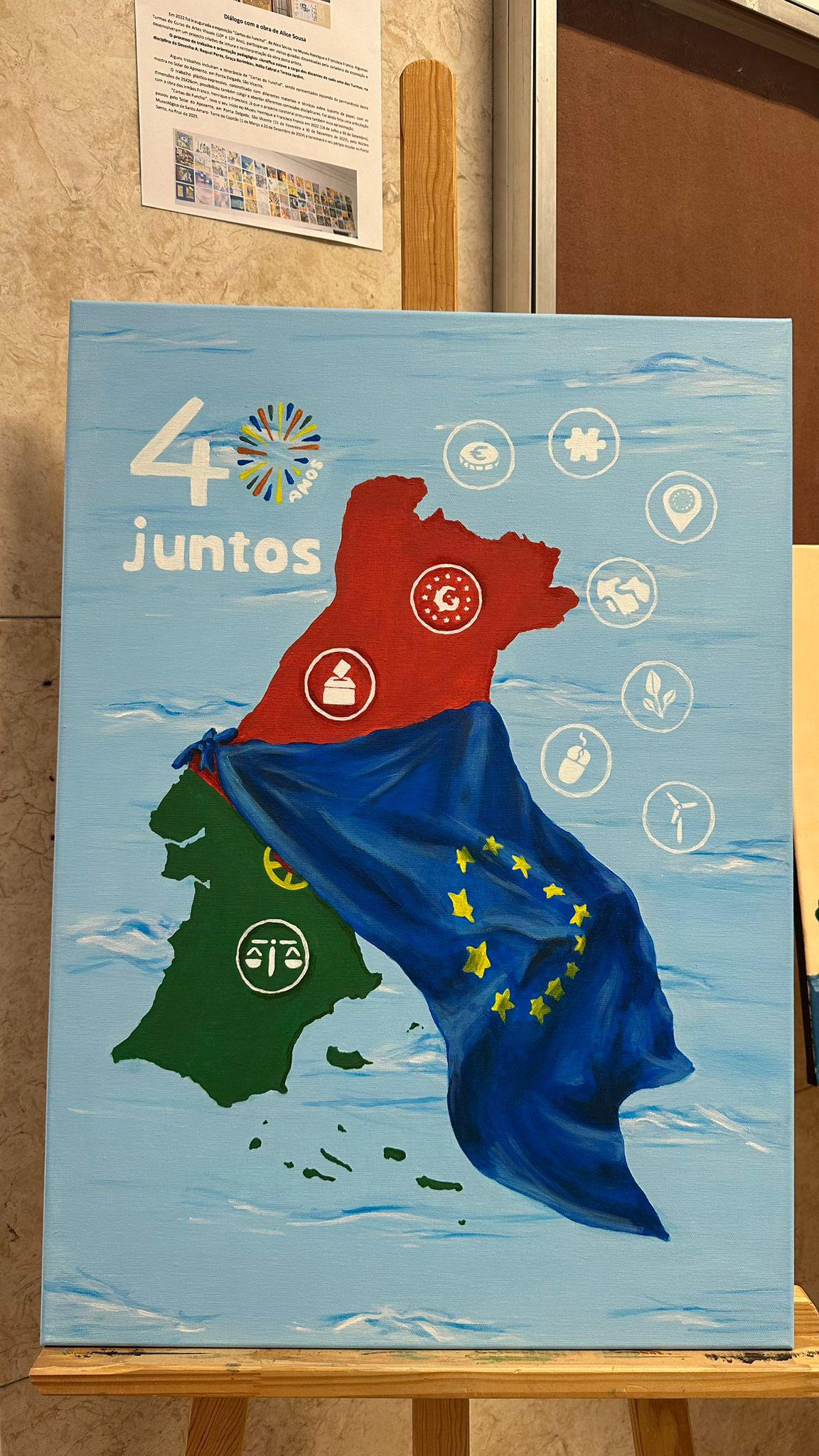 ‘40 anos de integração europeia da RAM’ pintados por alunos da Francisco Franco