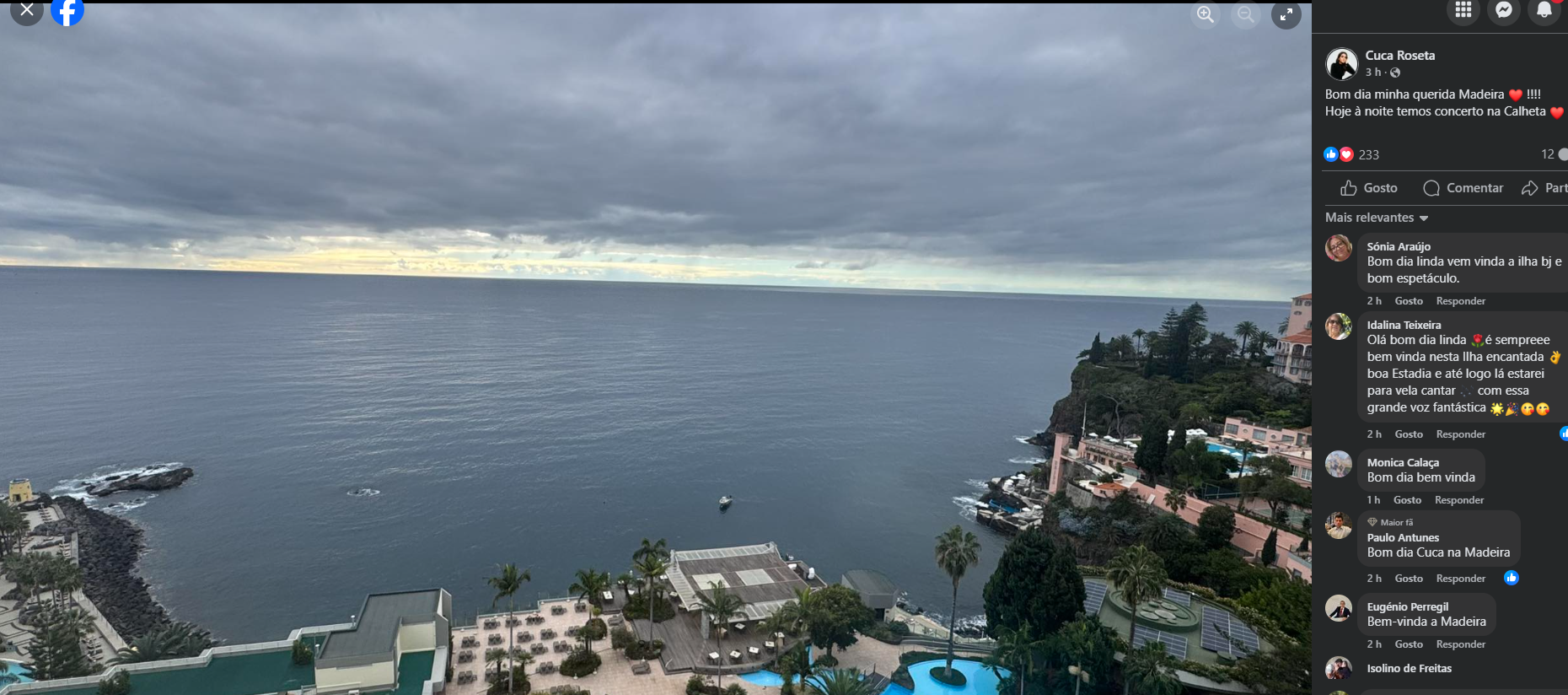 Cuca Roseta mostra-se encantada pela Madeira