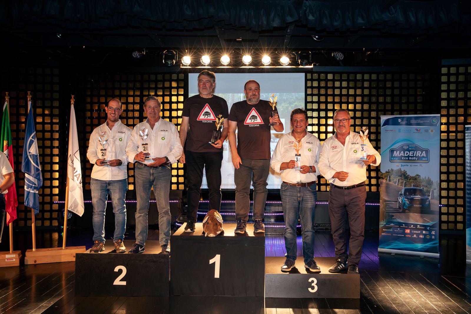 Pódio do Eco Rally Madeira