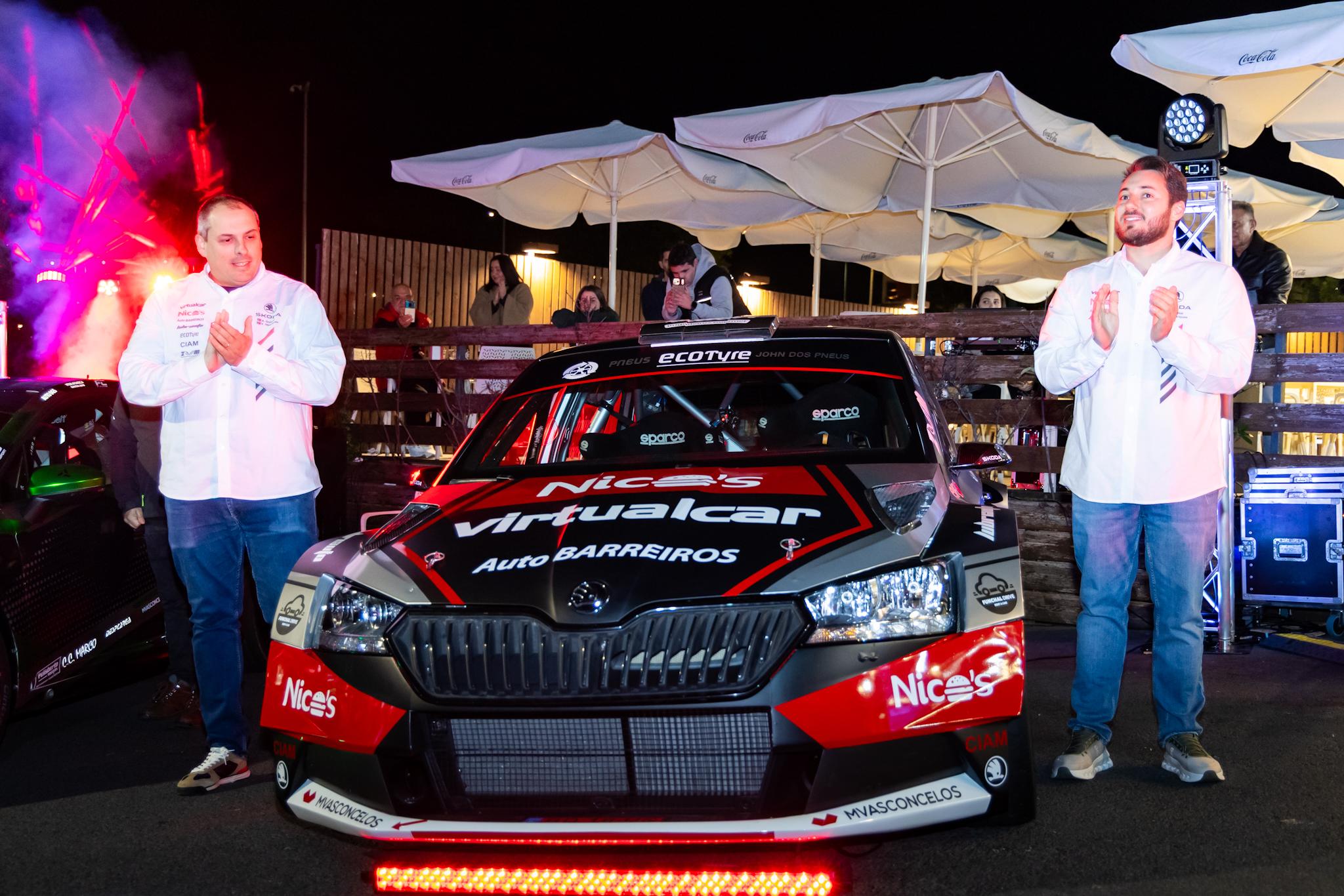 Miguel Nunes e João Paulo apresentam novo Skoda para defender título no Regional de Ralis (com fotos)